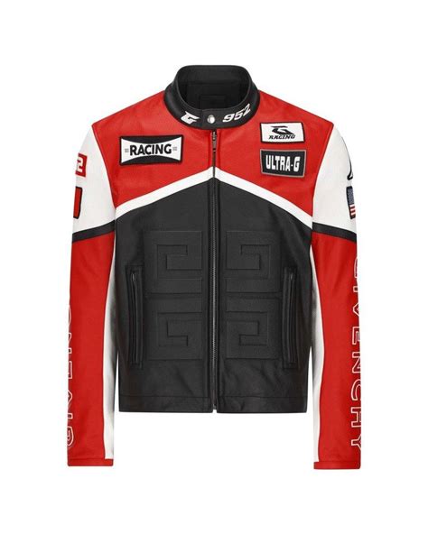 givenchy 4g motif biker jacket|Givenchy 4g Motif Biker Jacket in Red for Men .